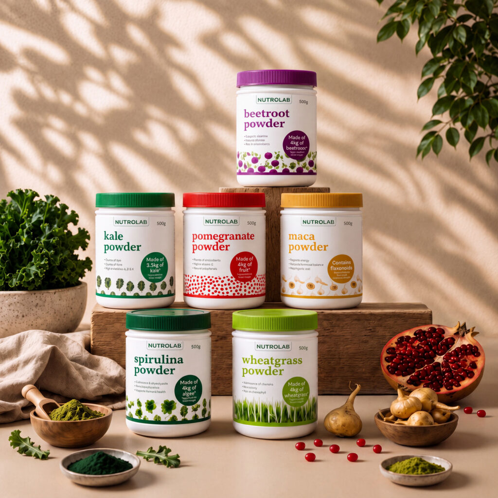 Nutrolab range product packaging design