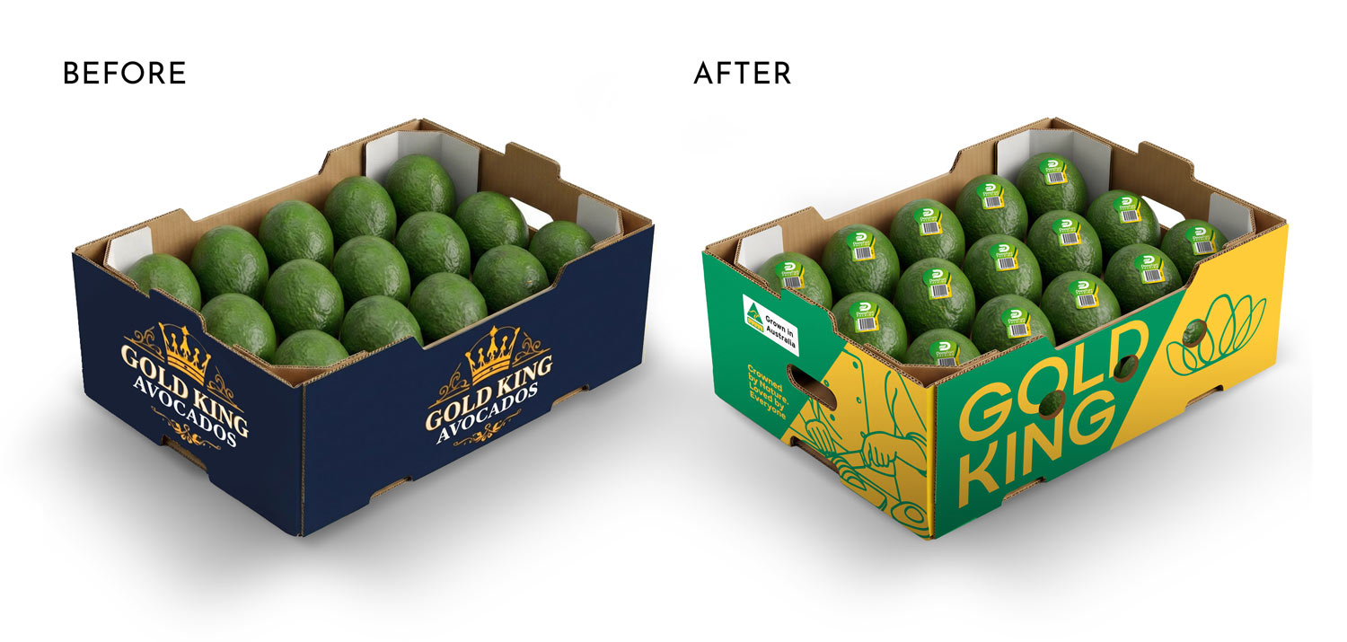 Before/After tray Gold King Avocados