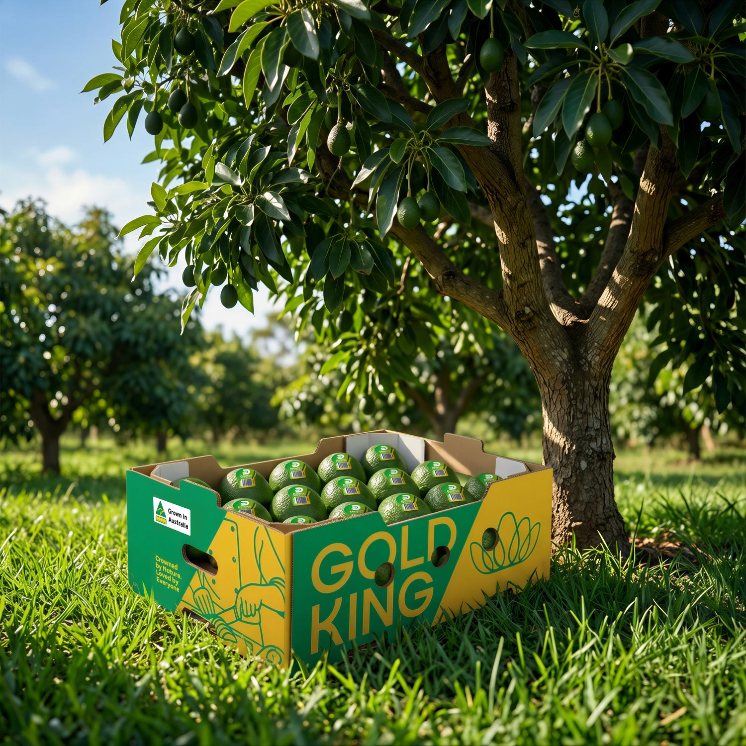 Mock up tray Gold King Avocados